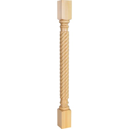 Hardware Resources 3" Wx3"Dx35-1/2"H Cherry Rope Post P3-3CH